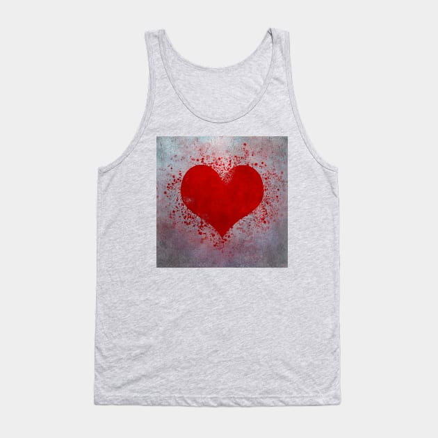 Grunge Heart Love Tank Top by WesternExposure